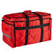 ServIt Heavy-Duty Insulated Red Nylon Soft-Sided Food Delivery Bag / Pan Carrier, 22" x 13" x 16" Main Thumbnail 3
