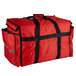 ServIt Heavy-Duty Insulated Red Nylon Soft-Sided Food Delivery Bag / Pan Carrier, 22" x 13" x 16" Main Thumbnail 4