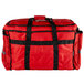 ServIt Heavy-Duty Insulated Red Nylon Soft-Sided Food Delivery Bag / Pan Carrier, 22" x 13" x 16" Main Thumbnail 5