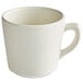Choice 7 oz. Ivory (American White) Rolled Edge Tall Stoneware Cup - 12/Pack Main Thumbnail 3