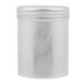 A silver aluminum Vollrath shaker with a lid.