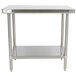 Regency Spec Line 30" x 36" 14 Gauge Stainless Steel Commercial Work Table with Undershelf Main Thumbnail 4