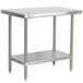Regency Spec Line 30" x 36" 14 Gauge Stainless Steel Commercial Work Table with Undershelf Main Thumbnail 3
