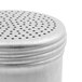 A Vollrath coarse aluminum shaker with holes in it.