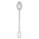 A silver Vollrath 46990 solid stainless steel basting spoon with a handle.