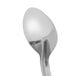 A close-up of a Vollrath stainless steel basting spoon with a curved handle.