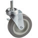 Choice 4" Swivel Caster with Brake for Stainless Steel Utility Carts Main Thumbnail 3