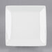 Acopa 5" Bright White Square Porcelain Plate - 48/Case Main Thumbnail 3