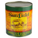 A #10 can of Sunfield Peeled Apricot Halves in light syrup with a label.