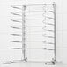 An American Metalcraft stainless steel wall mounted pizza pan rack with 7 slots.