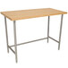 Advance Tabco TH2S-367 Wood Top Work Table with Stainless Steel Base - 36" x 84" Main Thumbnail 1