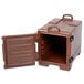 Cambro UPC300131 Ultra Pan Carrier® Dark Brown Front Loading Insulated Food Pan Carrier - 4 Full-Size Pan Max Capacity Main Thumbnail 4