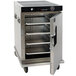 A stainless steel Cres Cor holding cabinet with a solid door.