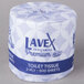 Lavex Janitorial 4 1/2" x 3 1/2" Premium Individually-Wrapped 2-Ply Standard 500 Sheet Toilet Paper Roll - 96/Case Main Thumbnail 3