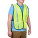 Lime High Visibility Safety Vest with 1" Reflective Tape Main Thumbnail 1