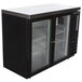 Beverage-Air BB48HC-1-G-B-27 48" Black Counter Height Glass Door Back Bar Refrigerator Main Thumbnail 1