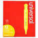 A red box with a yellow and red label for Universal yellow highlighters.