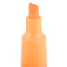 A close up of a Universal Chisel Tip Pocket Highlighter in orange.