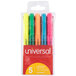 A package of Universal pocket highlighters in assorted fluorescent colors.
