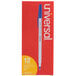 Universal UNV27411 Economy Blue Medium Point 1mm Oil-Based Ballpoint Stick Pen - 12/Box Main Thumbnail 8