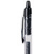 Universal One UNV39912 Black Medium Point 0.7mm Clear Retractable Rollerball Gel Pen - 12/Pack Main Thumbnail 6