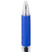 Universal One UNV39913 Blue Medium Point 0.7mm Clear Retractable Rollerball Gel Pen - 12/Pack Main Thumbnail 4