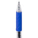 Universal One UNV39913 Blue Medium Point 0.7mm Clear Retractable Rollerball Gel Pen - 12/Pack Main Thumbnail 5