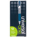 Universal One UNV39913 Blue Medium Point 0.7mm Clear Retractable Rollerball Gel Pen - 12/Pack Main Thumbnail 8