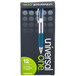 Universal One UNV39913 Blue Medium Point 0.7mm Clear Retractable Rollerball Gel Pen - 12/Pack Main Thumbnail 9