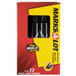 A box of 12 Avery Marks-A-Lot black permanent markers with chisel tips on a counter.