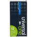 Universal One UNV15541 Advanced Ink Blue Medium Point 1mm Retractable Ballpoint Pen - 12/Pack Main Thumbnail 8