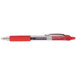 Universal One UNV39914 Red Medium Point 0.7mm Clear Retractable Rollerball Gel Pen - 12/Pack Main Thumbnail 2