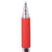 Universal One UNV39914 Red Medium Point 0.7mm Clear Retractable Rollerball Gel Pen - 12/Pack Main Thumbnail 5