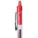Universal One UNV39914 Red Medium Point 0.7mm Clear Retractable Rollerball Gel Pen - 12/Pack Main Thumbnail 6