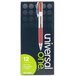 Universal One UNV39914 Red Medium Point 0.7mm Clear Retractable Rollerball Gel Pen - 12/Pack Main Thumbnail 8