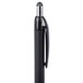 A Universal One black ballpoint pen with a silver tip.