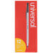 Universal UNV27410 Economy Black Medium Point 1mm Oil-Based Ballpoint Stick Pen - 12/Box Main Thumbnail 8