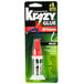A close-up of a Krazy Glue All Purpose bottle with a brush applicator.