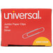 Universal UNV72220 Silver Smooth Finish Jumbo Paper Clip - 1000/Box Main Thumbnail 3