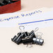 Universal UNV10199 1/4" Capacity Black Mini Binder Clip - 12/Box Main Thumbnail 1