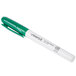 A Universal green and white dry erase marker with a green tip.