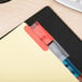A file folder with Avery 8-tab dividers with red tabs.