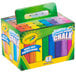 A box of Crayola sidewalk chalk with a label showing 48 bright colors.