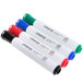 A white background with a Universal desk style dry erase marker set of 4 in different colors.