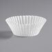 A white paper fluted baking cup.