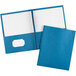 Avery® Letter Size 2-Pocket Light Blue Paper Folder with Prong Fasteners - 25/Box Main Thumbnail 3