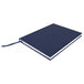 Universal UNV66352 10 1/4" x 7 5/8" Dark Blue Linen Casebound Hardcover Notebook - 150 Sheets Main Thumbnail 2