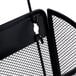 A black metal Universal mesh wall file with three pockets and a hanger.