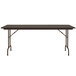 Correll Folding Table, 36" x 72" Melamine Top, Walnut Main Thumbnail 2
