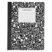 Universal UNV20936 9 3/4" x 7 1/2" Black Wide Ruled Composition Notebook, 100 Sheets - 6/Pack Main Thumbnail 2